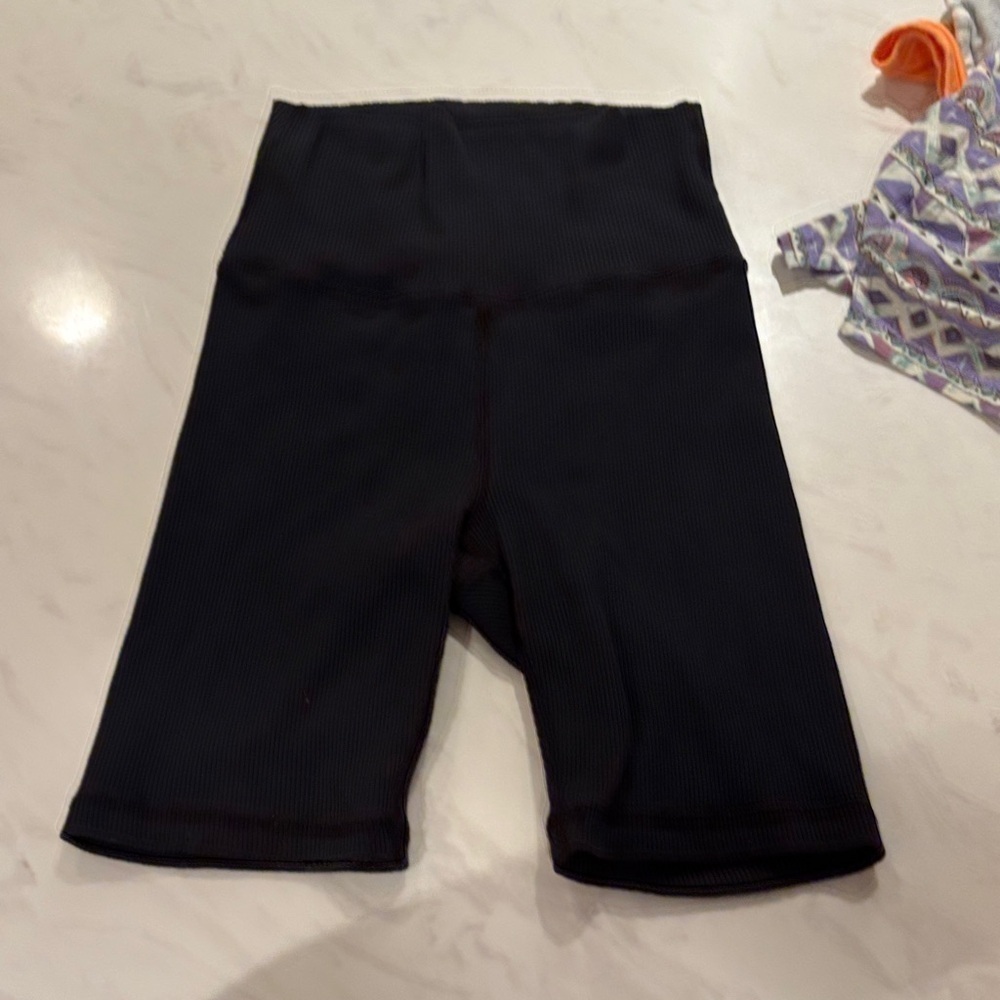 Aerie offline ribbed Black High-Waisted Biker Shorts